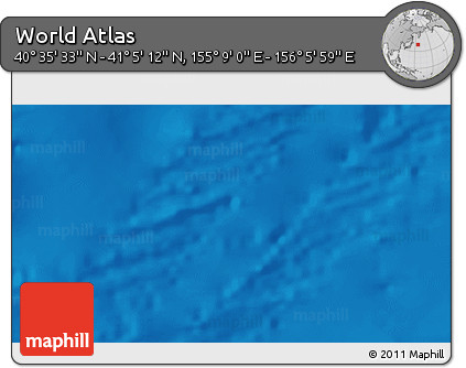 Physical 3D Map of the Area around 40° 50' 23" N, 155° 37' 30" E