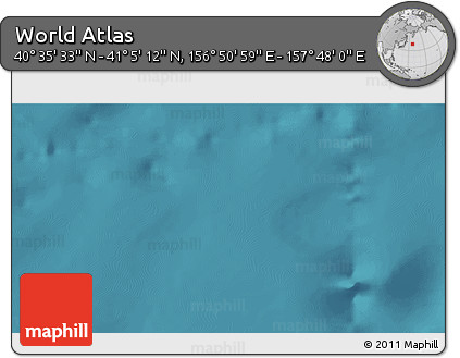 Satellite 3D Map of the Area around 40° 50' 23" N, 157° 19' 29" E