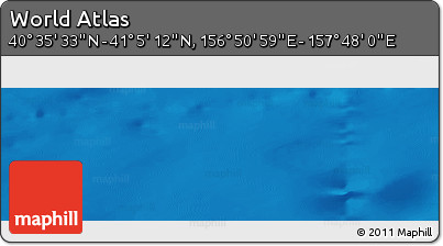 Physical Panoramic Map of the Area around 40° 50' 23" N, 157° 19' 29" E