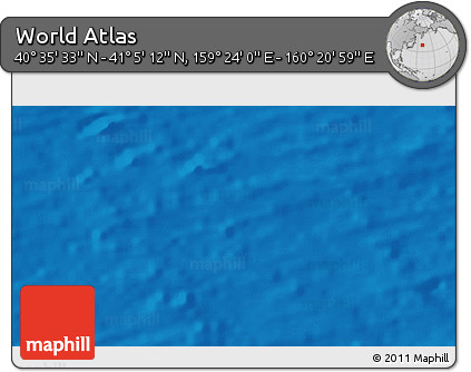 Physical 3D Map of the Area around 40° 50' 23" N, 159° 52' 30" E