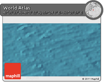 Satellite 3D Map of the Area around 40° 50' 23" N, 159° 52' 30" E