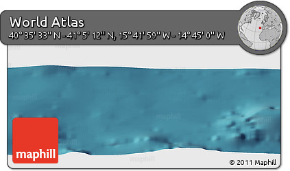 Satellite Panoramic Map of the Area around 40° 50' 23" N, 15° 13' 29" W
