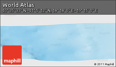 Physical Panoramic Map of the Area around 40° 50' 23" N, 18° 46' 29" E