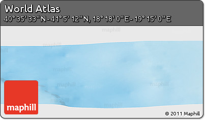 Physical Panoramic Map of the Area around 40° 50' 23" N, 18° 46' 29" E