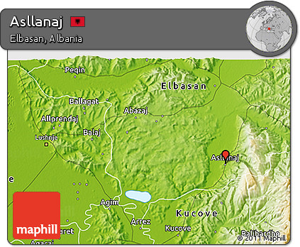 Physical 3D Map of Asllanaj