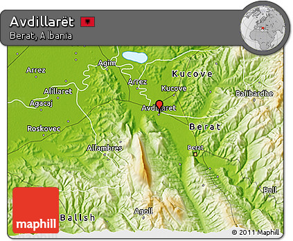 Physical 3D Map of Avdillarët