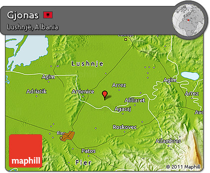 Physical 3D Map of Gjonas