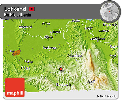 Physical 3D Map of Lofkënd