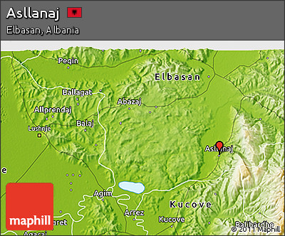 Physical 3D Map of Asllanaj
