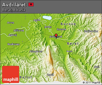 Physical 3D Map of Avdillarët