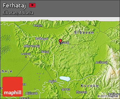 Physical 3D Map of Ferhataj