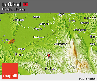 Physical 3D Map of Lofkënd