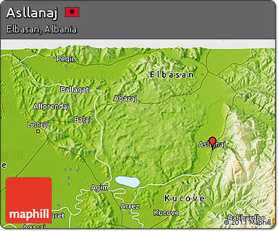 Physical 3D Map of Asllanaj