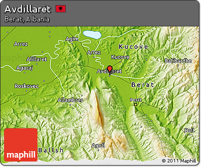 Physical 3D Map of Avdillarët