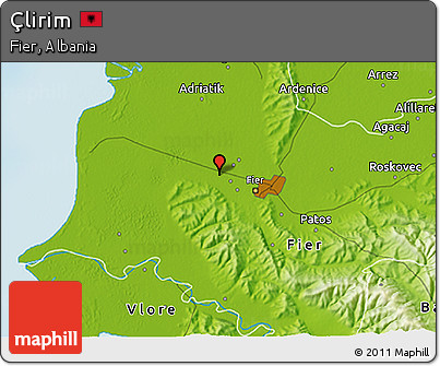Physical 3D Map of Çlirim