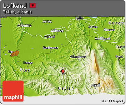 Physical 3D Map of Lofkënd