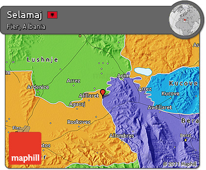 Political 3D Map of Selamaj