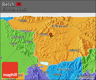 Political 3D Map of Belsh