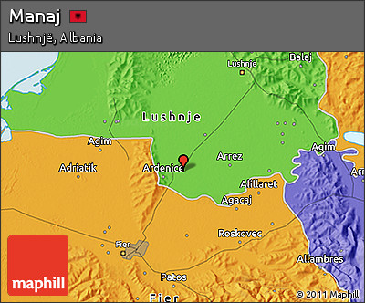 Political 3D Map of Manaj