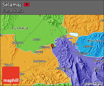 Political 3D Map of Selamaj