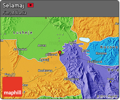Political 3D Map of Selamaj