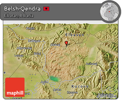 Satellite 3D Map of Belsh-Qendra