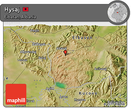 Satellite 3D Map of Hysaj