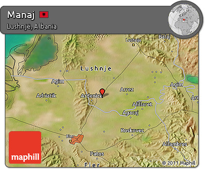 Satellite 3D Map of Manaj