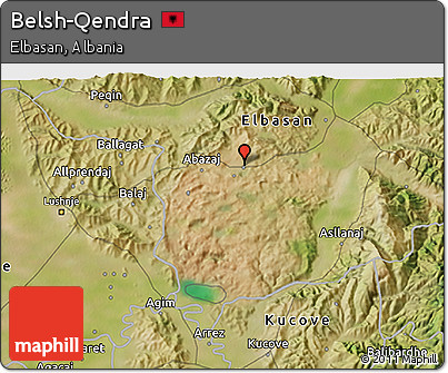 Satellite 3D Map of Belsh-Qendra