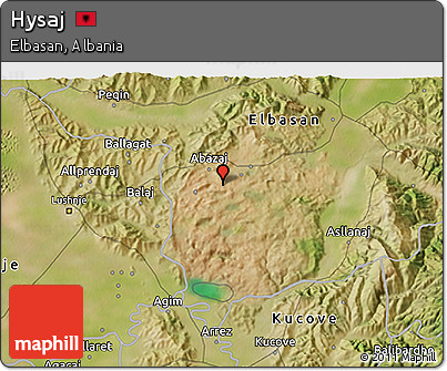 Satellite 3D Map of Hysaj