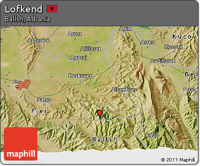 Satellite 3D Map of Lofkënd