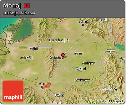 Satellite 3D Map of Manaj