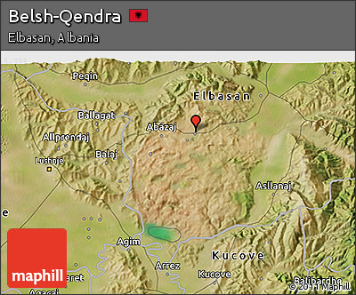 Satellite 3D Map of Belsh-Qendra