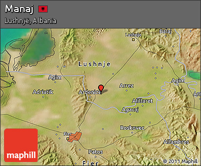 Satellite 3D Map of Manaj
