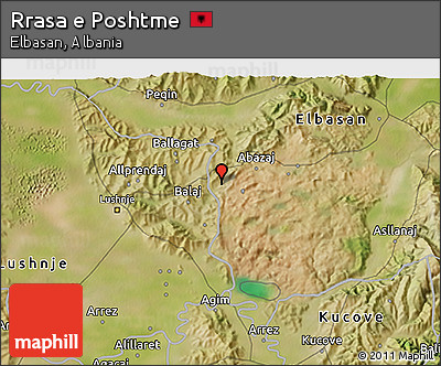 Satellite 3D Map of Rrasa E Poshtme