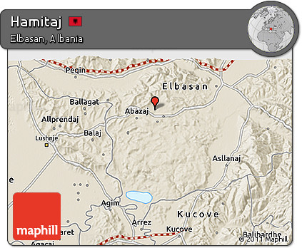 Shaded Relief 3D Map of Hamitaj