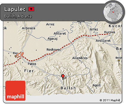 Shaded Relief 3D Map of Lapulec