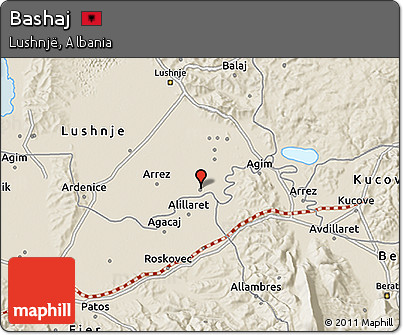 Shaded Relief 3D Map of Bashaj