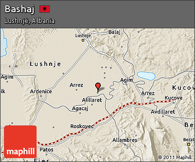 Shaded Relief 3D Map of Bashaj