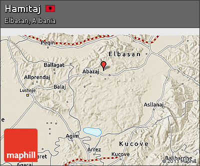 Shaded Relief 3D Map of Hamitaj