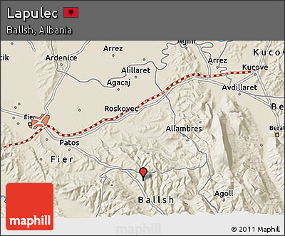 Shaded Relief 3D Map of Lapulec