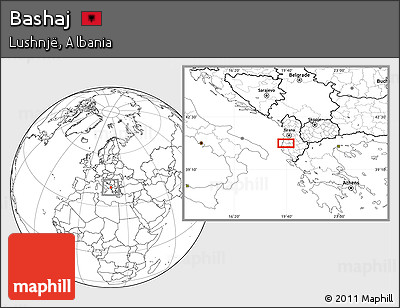 Blank Location Map of Bashaj