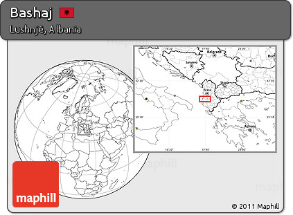 Blank Location Map of Bashaj