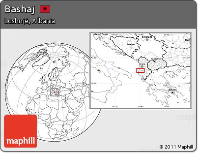 Blank Location Map of Bashaj