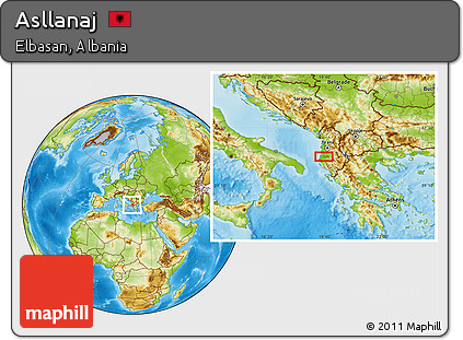 Physical Location Map of Asllanaj