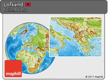 Physical Location Map of Lofkënd