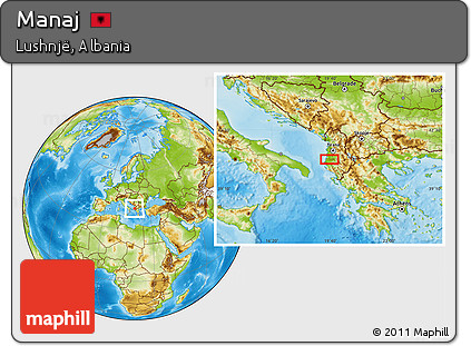 Physical Location Map of Manaj