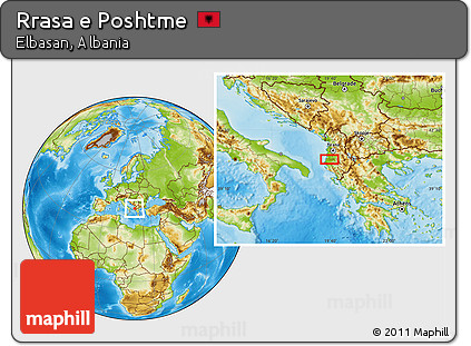 Physical Location Map of Rrasa E Poshtme