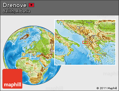 Physical Location Map of Drenovë