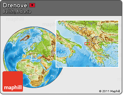 Physical Location Map of Drenovë